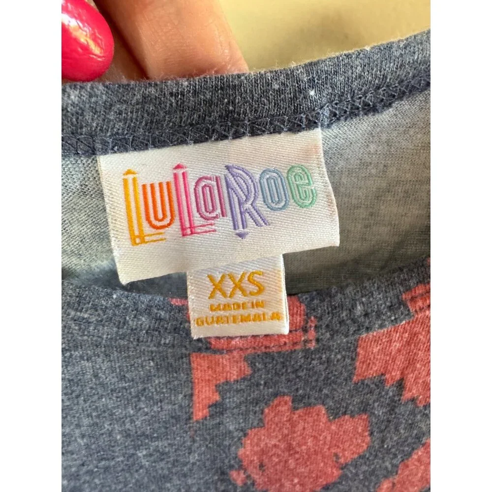 Lularoe Carly Hi Low Dress Geometric Size XXS Stretchy NWT - Picture 6 of 15